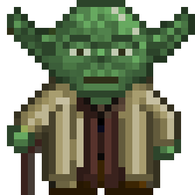 Bild von Yoda in ASCII-Art